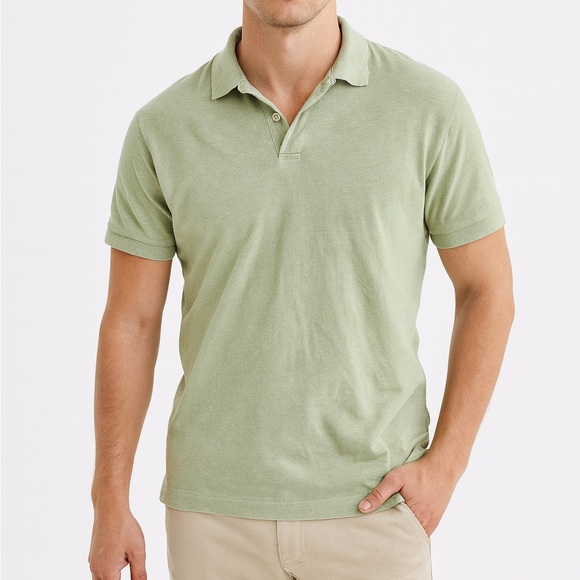Eddie Bauer Light Olive Green Polo - Picture 1 of 5